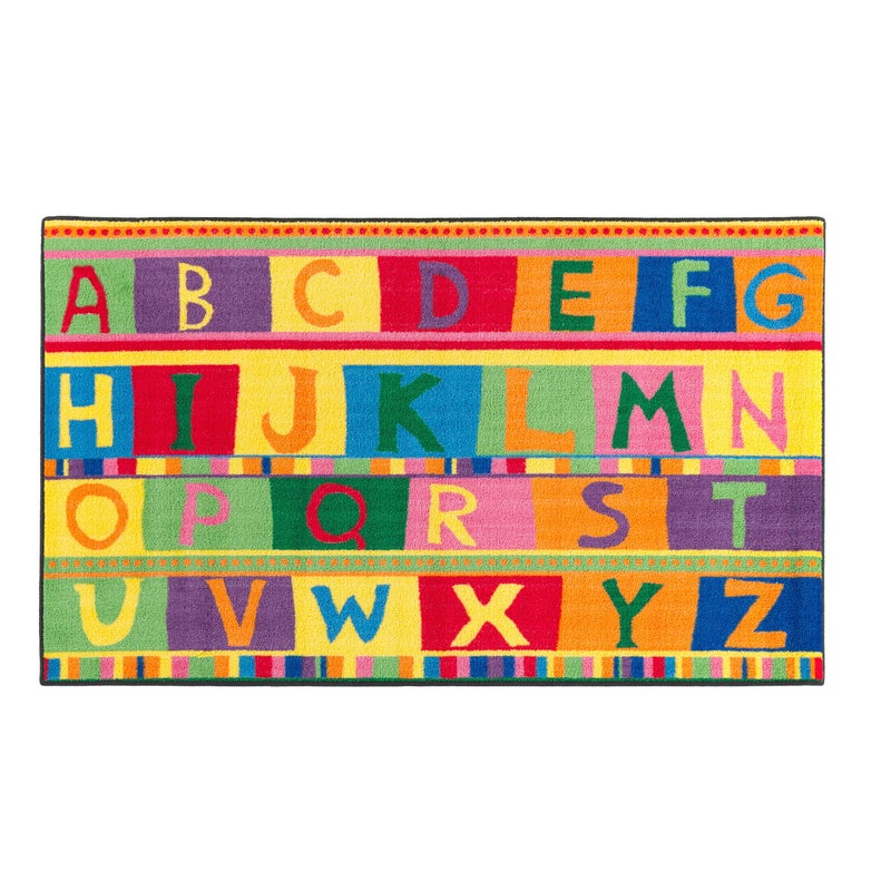 Flagship Carpets ABC Tapestry Machine Washable Educational Rug for Childrens Classroom, Home Learning and Playroom Rug or Children's Bedroom Carpet, 3' x 5', Multicolor - Image 1